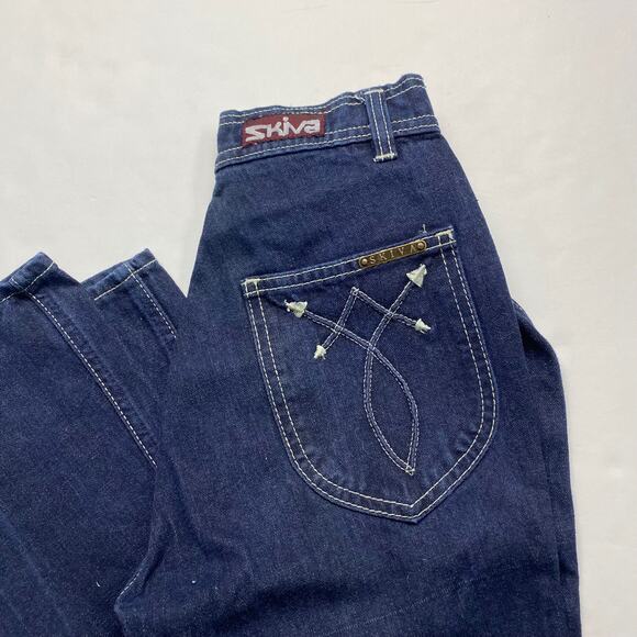 Vintage 80s Skiva dark wash high rise jeans - Picture 4 of 4